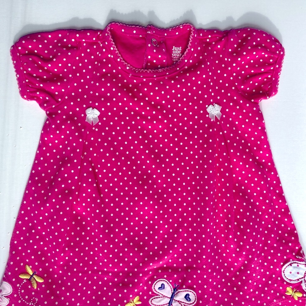 Carter’s pink  6 month dress with butterflies